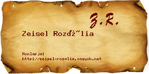 Zeisel Rozália névjegykártya