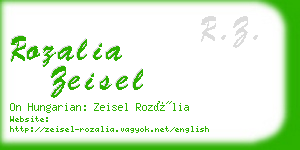 rozalia zeisel business card